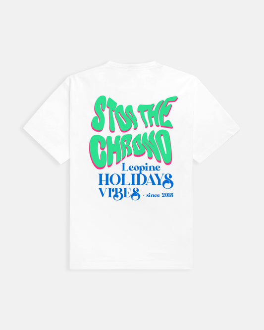 Stop The Chrono White T-Shirt - LEOPINE