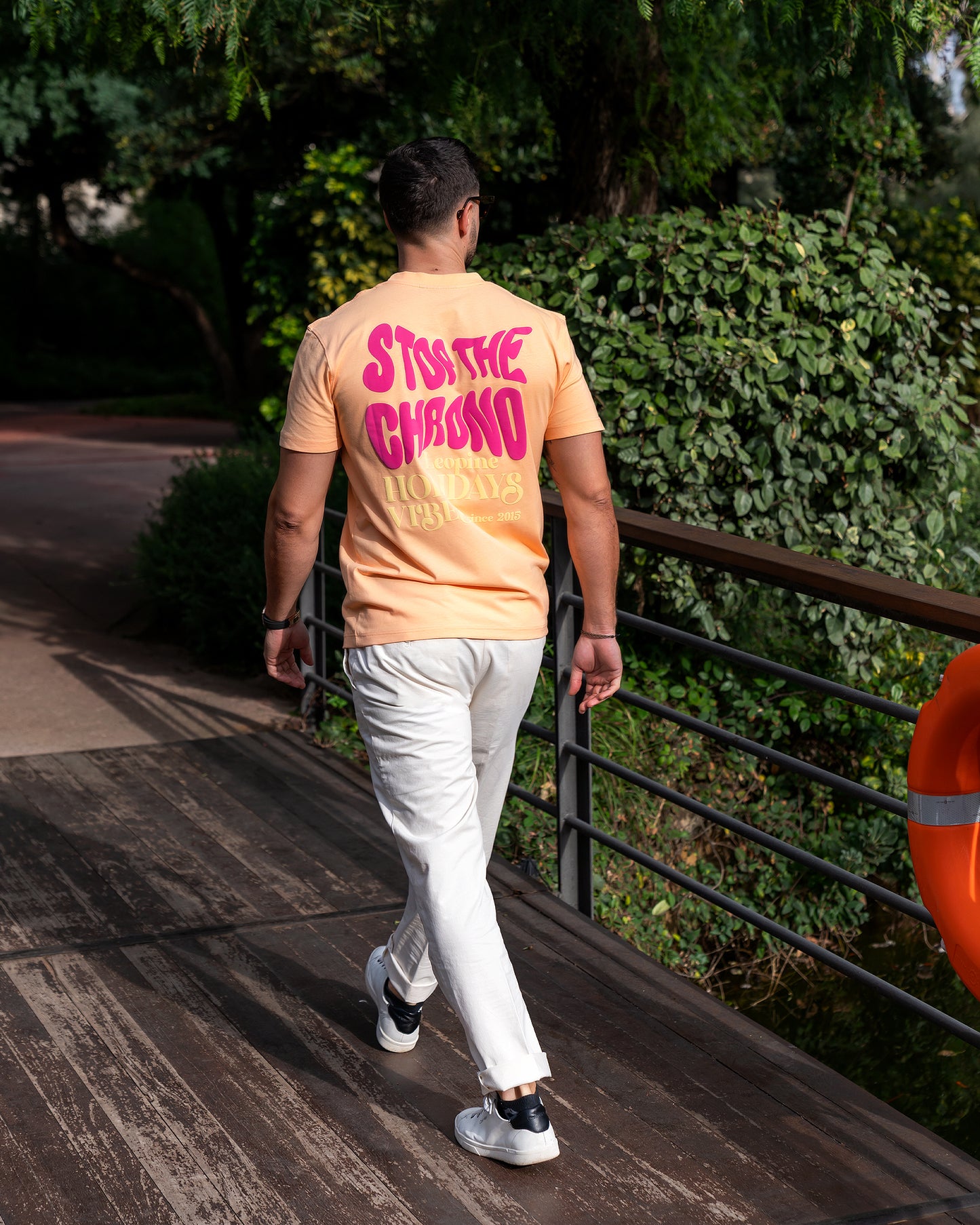 Stop The Chrono Salmon T-Shirt - LEOPINE