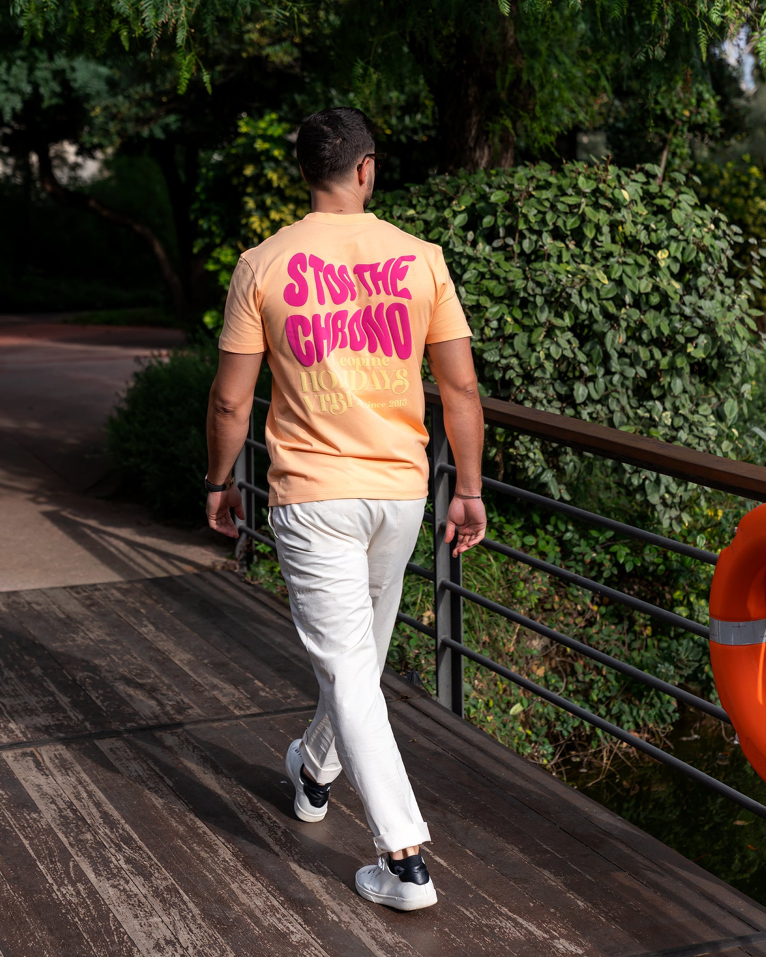 Stop The Chrono Salmon T-Shirt - LEOPINE