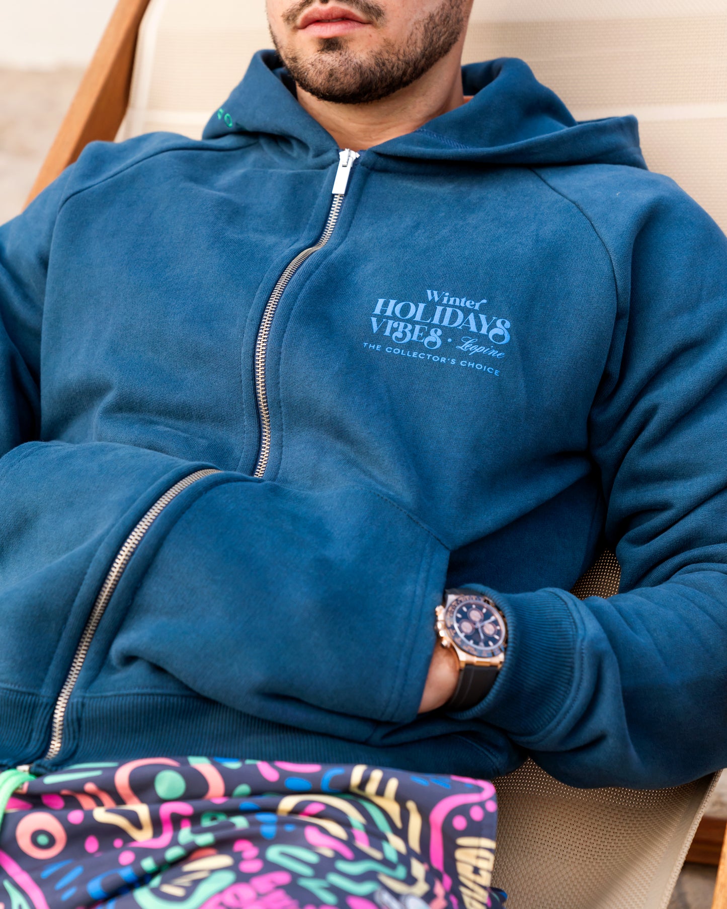 Stop The Chrono Zip-Up Hoodie - LEOPINE