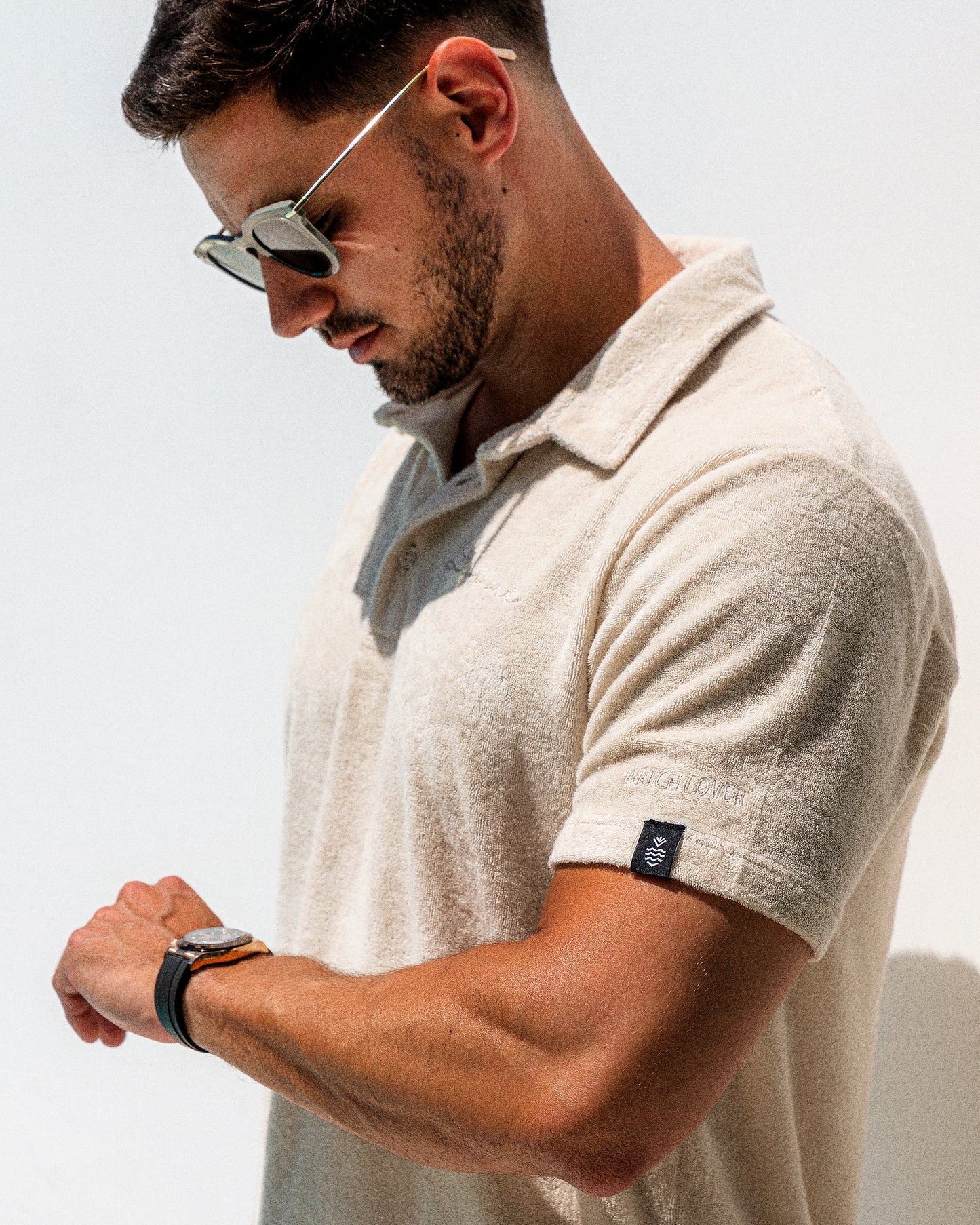 Ivory Watchlover French Terry Polo - LEOPINE