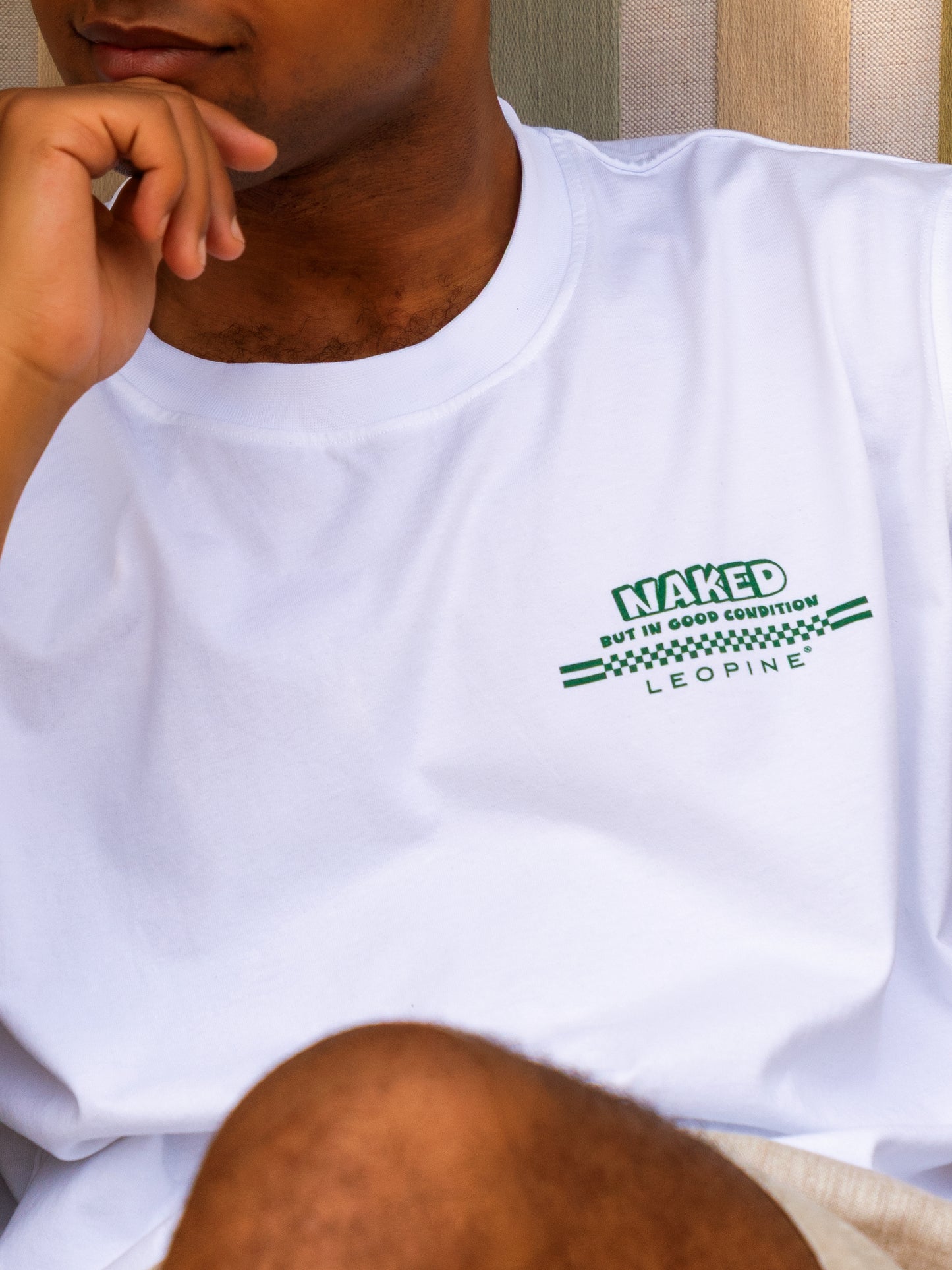 "Naked" White T-Shirt - LEOPINE