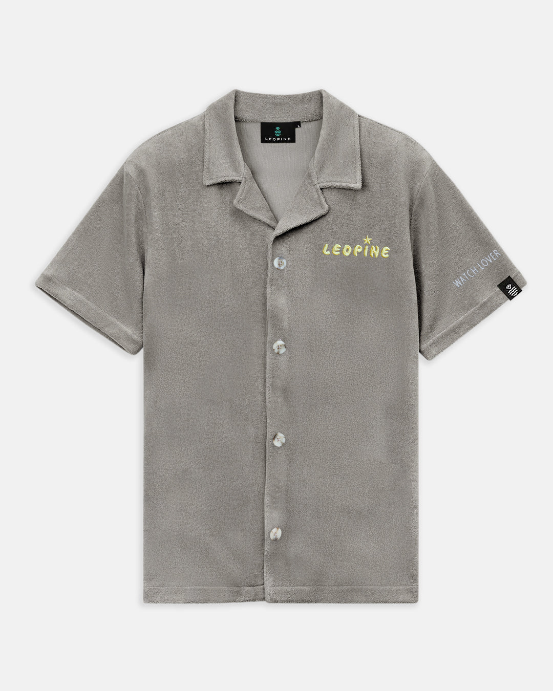 Moonphase French Terry Cuban Collar Shirt - LEOPINE