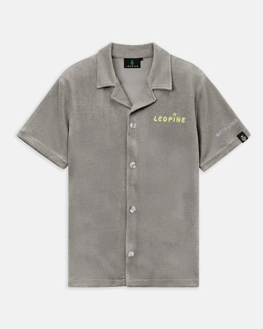 Moonphase French Terry Cuban Collar Shirt - LEOPINE